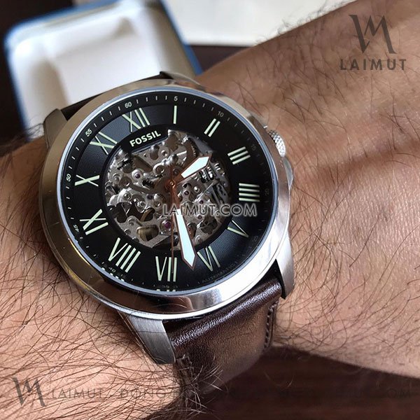 Đồng Hồ Chính Hãng Fossil Nam Grant Automatic Black Skeleton Dial 45mm - Hình ảnh 4