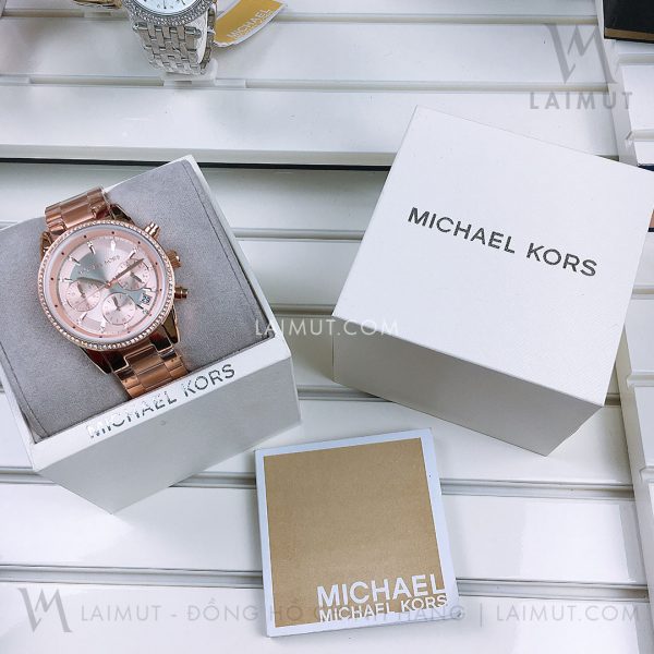Đồng Hồ Chính Hãng Michael Kors Nữ Ritz Rose Dial 37mm - Hình ảnh 6