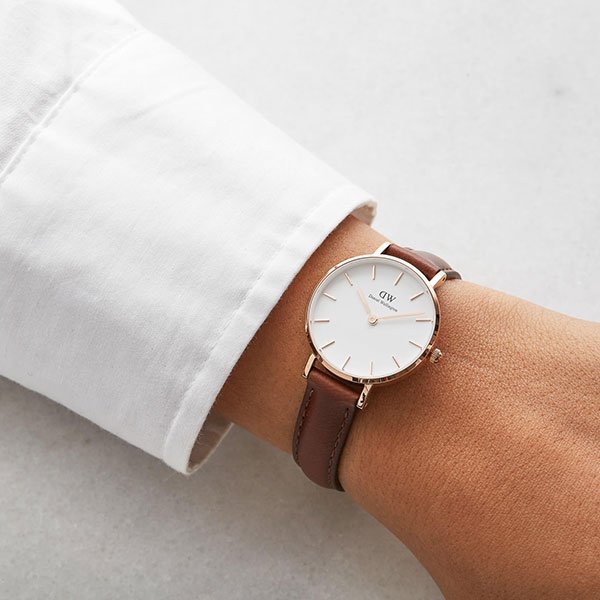 Đồng hồ DW nữ Classic Petite Reading White Rose Gold