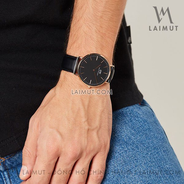 Đồng Hồ DW Nam Nữ Chính Hãng Classic Sheffield Black