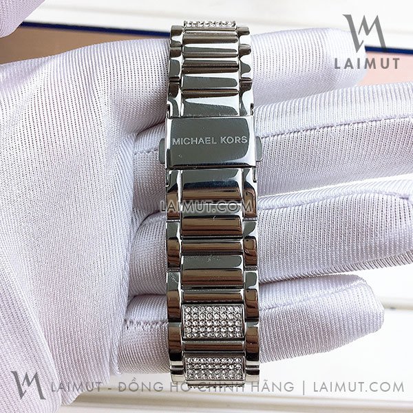 Đồng Hồ Chính Hãng Michael Kors Nữ Sawyer Silver Crystal Pave Dial 39mm - Hình ảnh 5