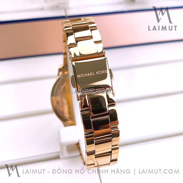 Đồng Hồ Chính Hãng Michael Kors Nữ Cooper Crystal Gold Dial 38mm - Hình ảnh 4