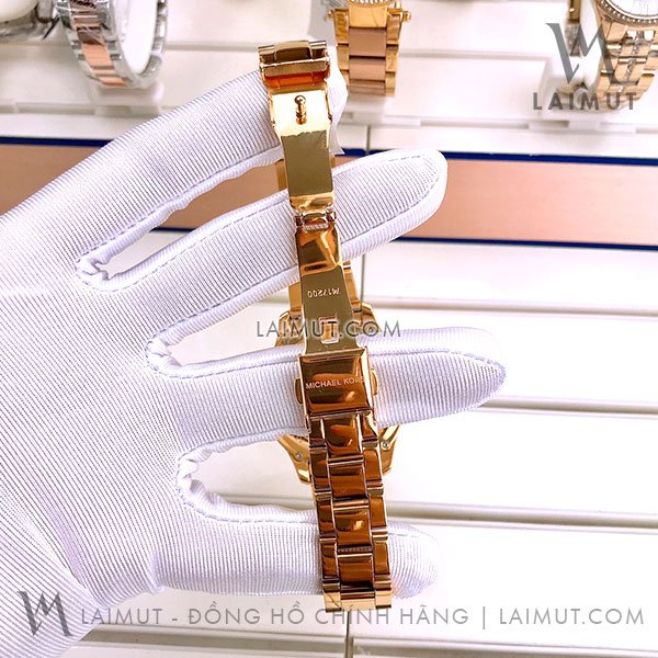 Đồng Hồ Chính Hãng Michael Kors Nữ Cooper Crystal Gold Dial 38mm - Hình ảnh 5