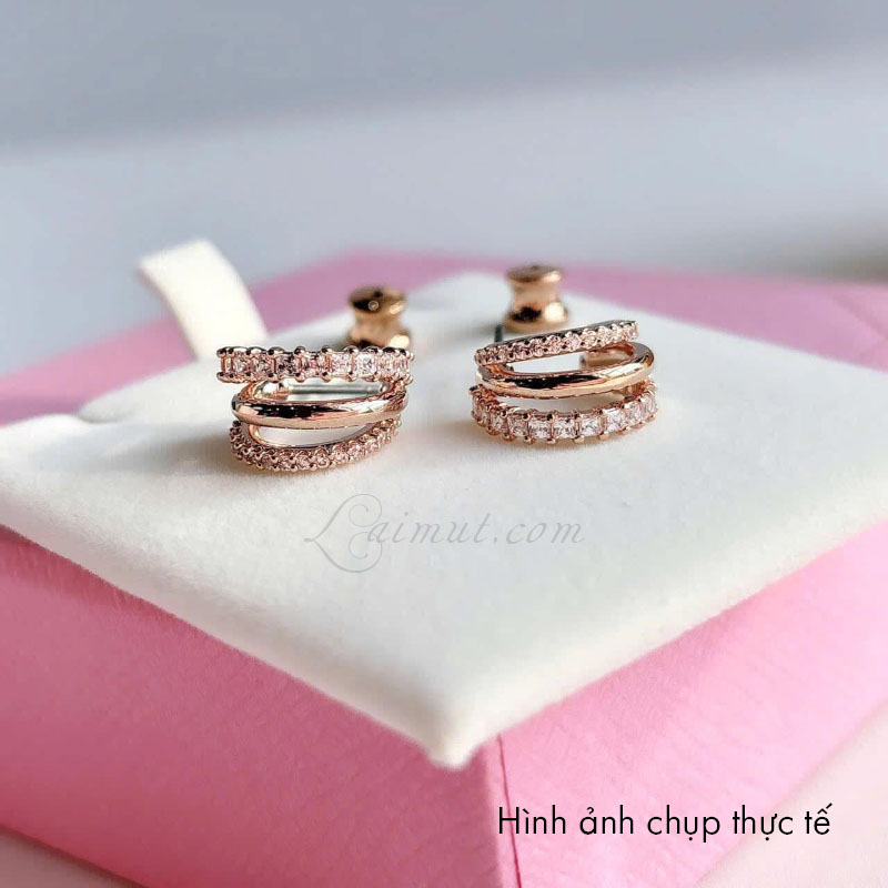 Hoa Tai Swarovski Chính Hãng Hyperbola Hoop Earrings 5698702