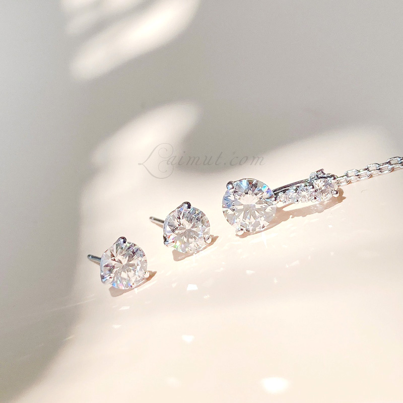 Bông Tai Swarovski Round Cut Solitaire Stud Earrings 1800046