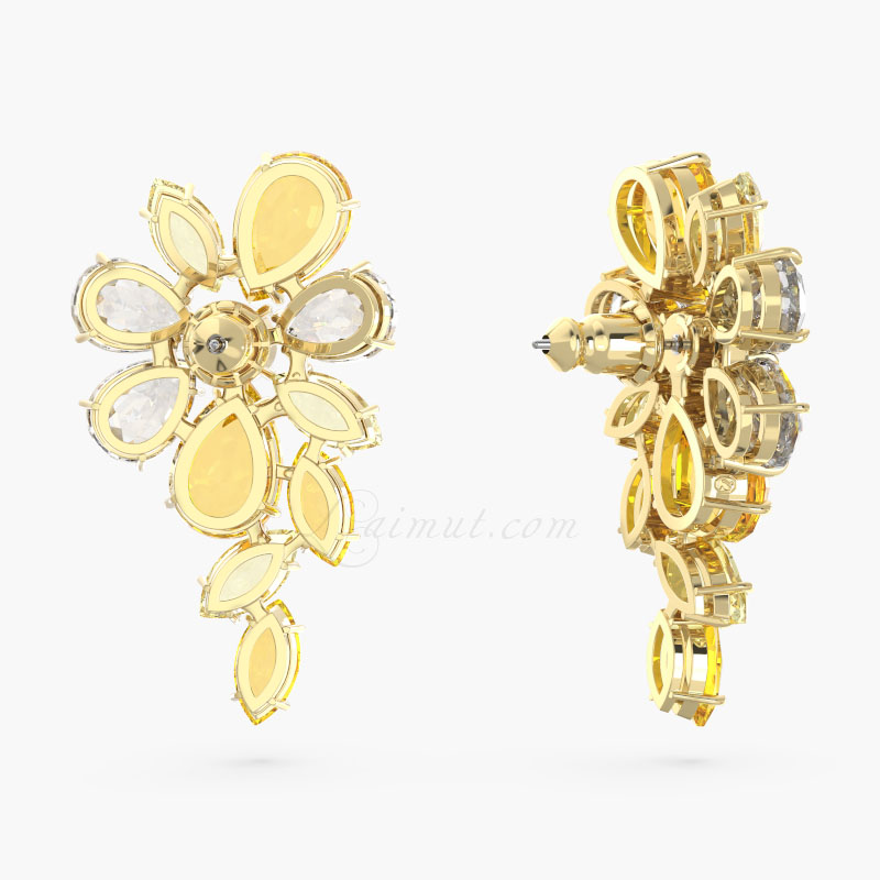 Bông Tai Swarovski Chính Hãng Flower Gema Drop Earrings - Hình ảnh 3
