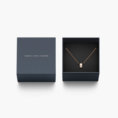 Dây Chuyền Daniel Wellington Chính Hãng Emalie DW00400153 Rose Gold Satin White