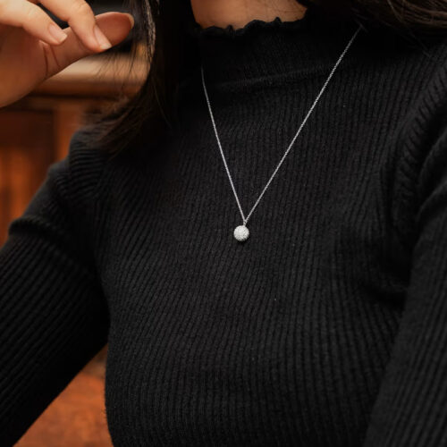 Dây Chuyền Daniel Wellington Chính Hãng DW00400655 Pavé Crystal Pendant Necklace Silver