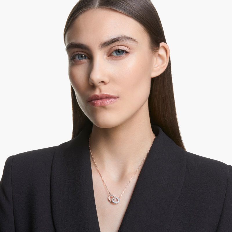 Dây Chuyền Swarovski Chính Hãng Intertwined Circles Stone Necklace