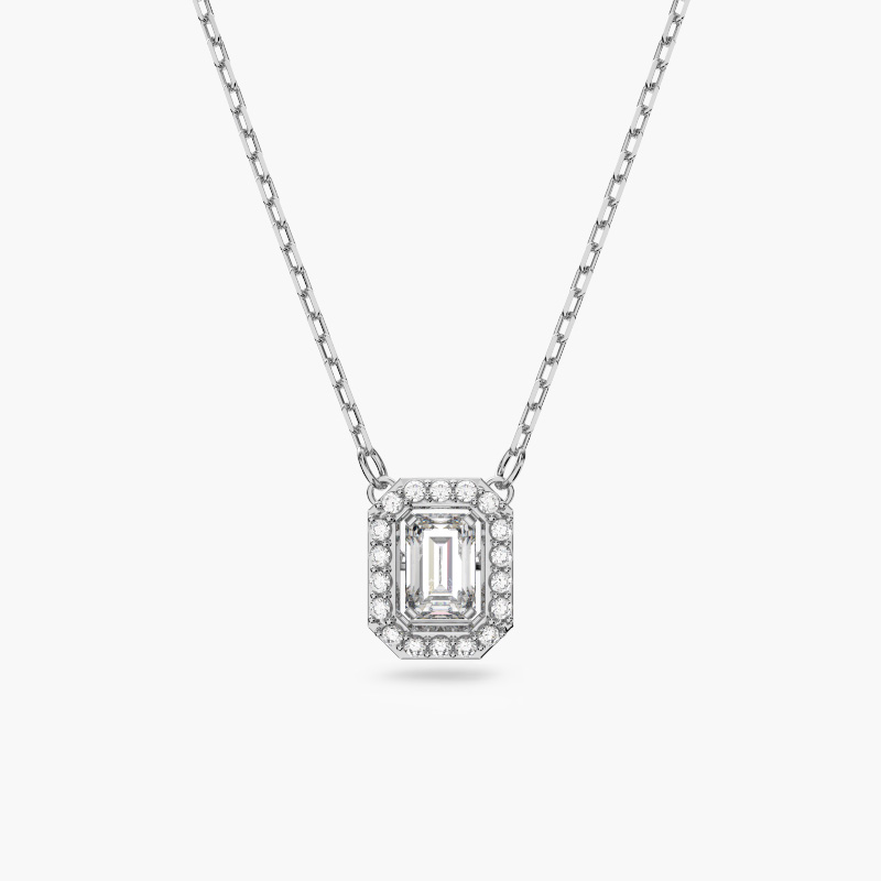 Dây Chuyền Swarovski Đá Nhảy Chính Hãng Octagon Cut Millenia Pendant