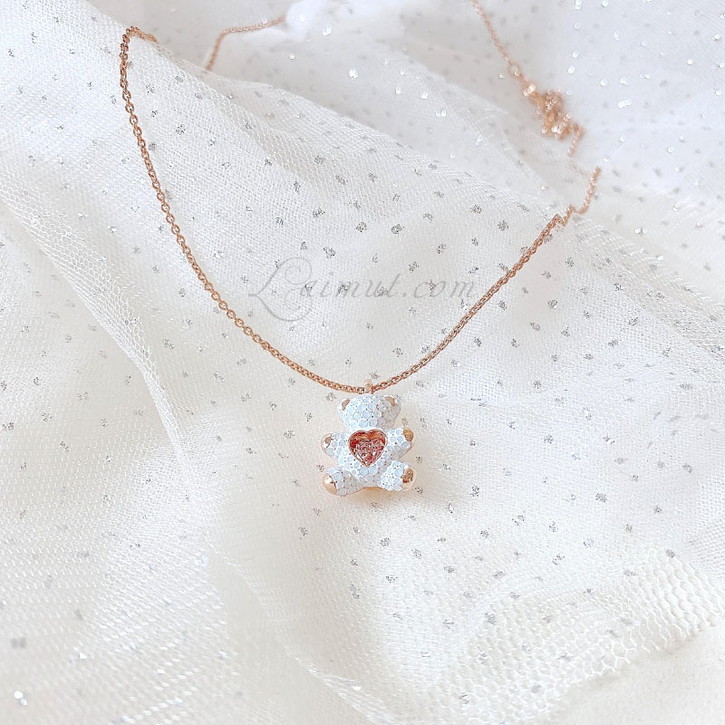 Dây Chuyền Swarovski Gấu White Teddy Pendant 5452026
