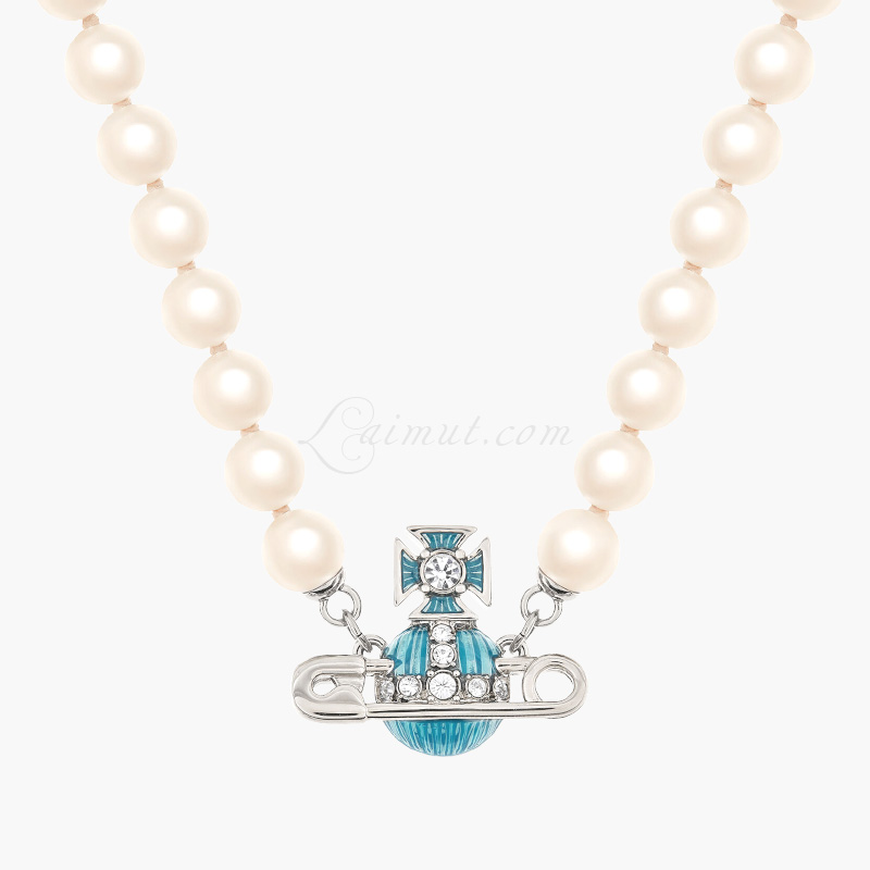 Vòng cổ Vivienne Westwood Chính Hãng Kitty Pearl Necklace 8050889646976