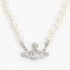 Vòng cổ Vivienne Westwood Chính Hãng Mini Bas Relief Pearl Choker 8050889135067