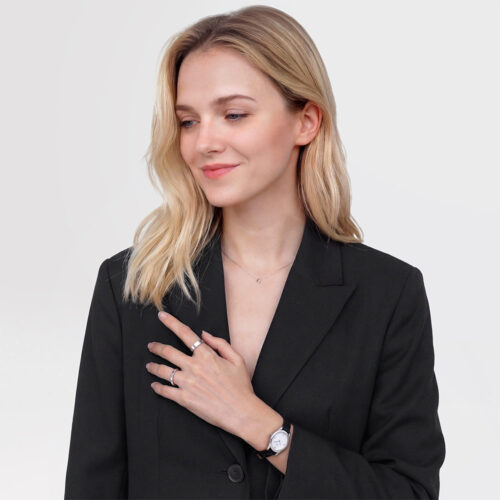 Dây chuyền Daniel Wellington DW00401966 | Mirelle Solitaire Necklace | Laimut | Ảnh mẫu đeo