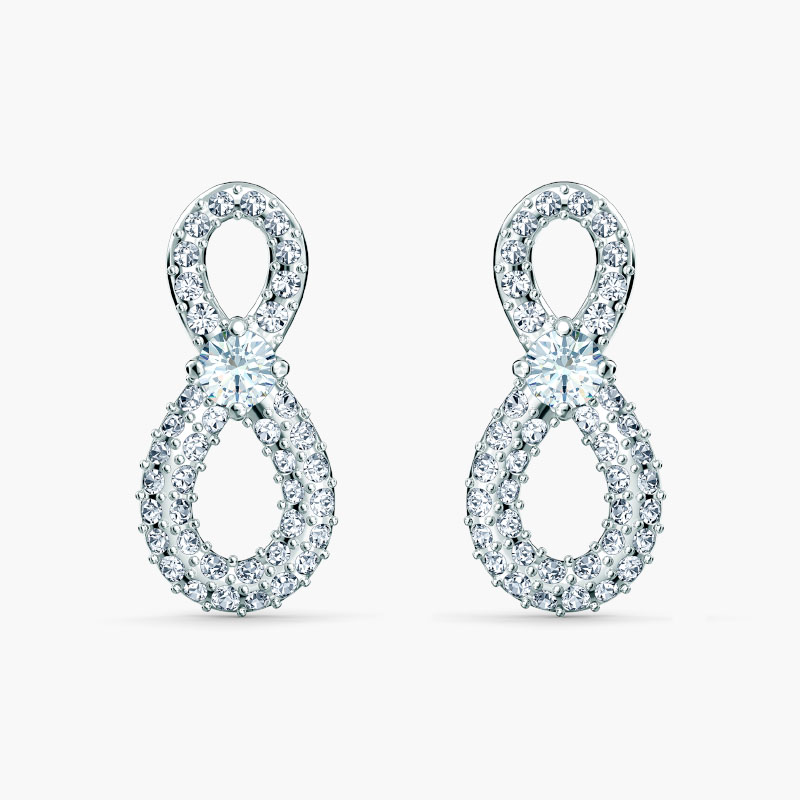 Hoa Tai Swarovski Tình Yêu Vĩnh Cửu Infinity Mini Pierced Earrings