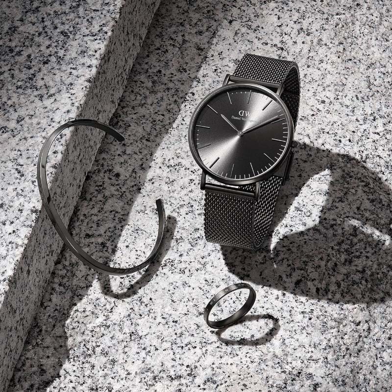 Nhẫn Daniel Wellington Chính Hãng Classic Ring Graphite, Màu Xám