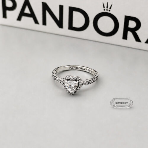 Nhẫn Pandora 198421C01 Elevated Heart Ring | Laimut | Ảnh chụp thực tế