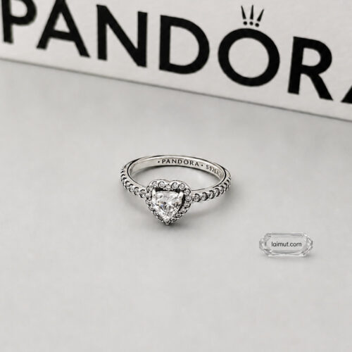 Nhẫn Pandora 198421C01 Elevated Heart Ring | Laimut | Ảnh chụp thực tế
