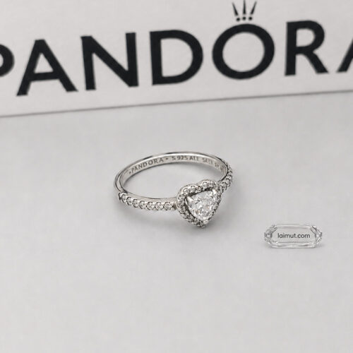 Nhẫn Pandora 198421C01 Elevated Heart Ring | Laimut | Ảnh chụp thực tế