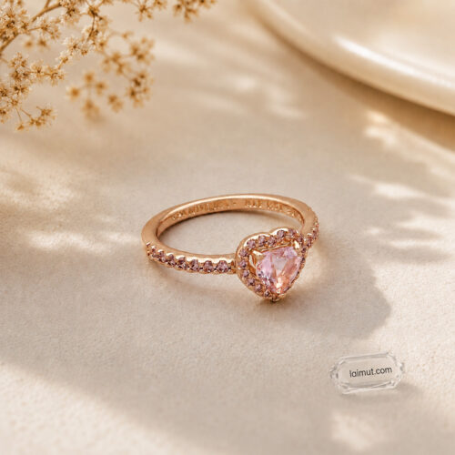 Nhẫn Pandora 188421C04 Sparkling Elevated Heart Ring | Ảnh chụp thực tế | Laimut