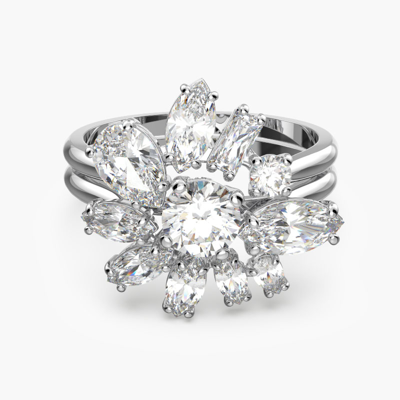Nhẫn Swarovski Hoa Chính Hãng Flower Gema Cocktail Ring 5644665