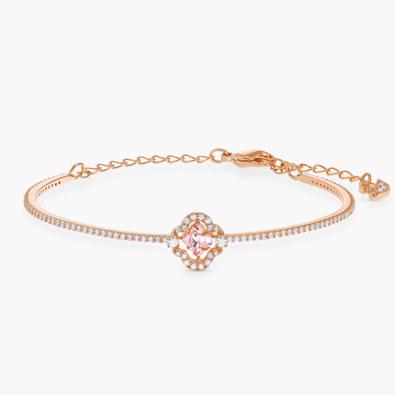 Vòng Tay Swarovski Cỏ 4 Lá Chính Hãng Sparkling Dance Bangle