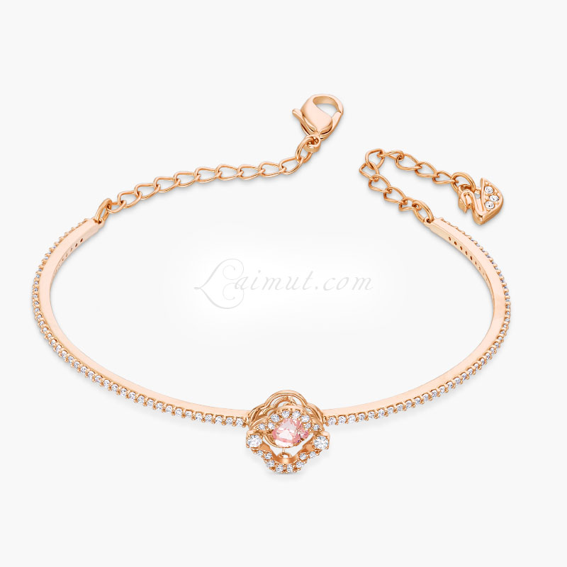 Vòng Tay Swarovski Cỏ 4 Lá Chính Hãng Sparkling Dance Bangle