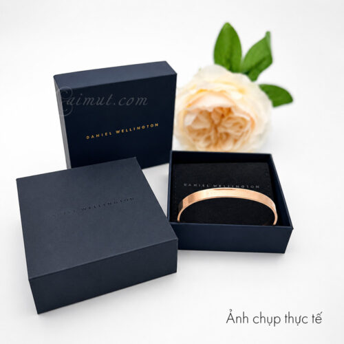 Vòng cuff Daniel Wellington DW00401765 DW00401769 chính hãng | Line Cuff Brushed | Laimut | Ảnh chụp thực tế fullbox