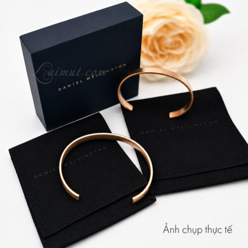 Vòng cuff Daniel Wellington DW00401765 DW00401769 chính hãng | Line Cuff Brushed | Laimut | Ảnh chụp thực tế fullbox
